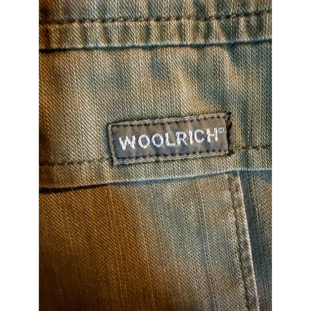 Woolrich 3069 Utility Canvas Shorts Mens 32 Light Olive Green Hiking Workwear